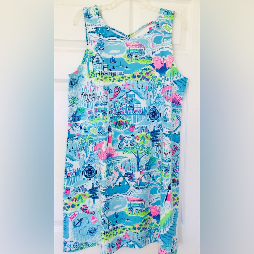 Lilly Pulitzer Kristen Swing Dress-Lilly Loves Nantucket-Whisper Blue-NEW - Picture 7 of 11